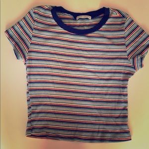 I really cute cropped shirt stripes multicolored